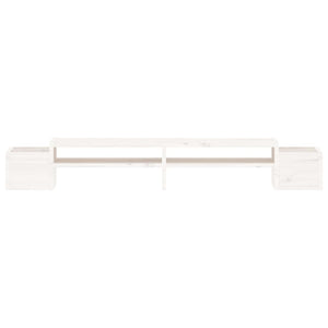 Supporto per Monitor Bianco100x27,5x15cm Legno Massello di Pino cod mxl 62818