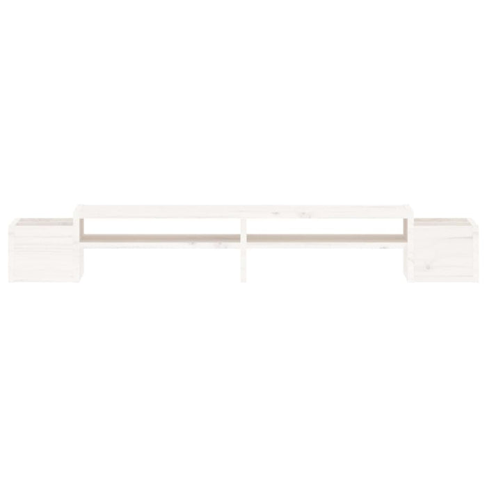 Supporto per Monitor Bianco100x27,5x15cm Legno Massello di Pino cod mxl 62818