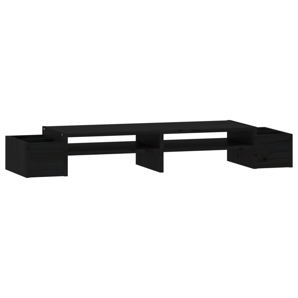 Supporto per Monitor Nero 100x27,5x15cm Legno Massello di Pino cod mxl 61208