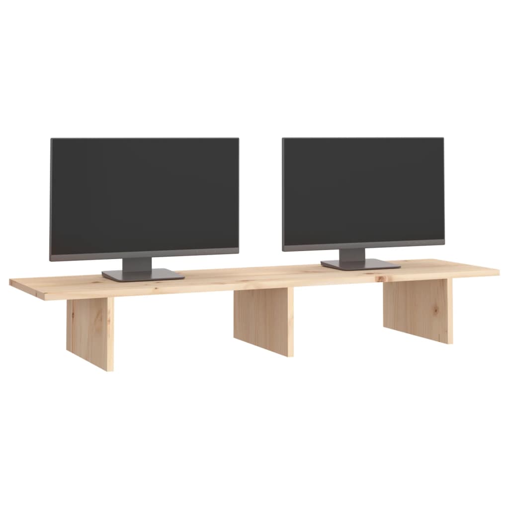 Supporto per Monitor 100x27x15cm in Legno Massello di Pino 813979