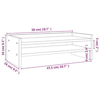 Supporto per Monitor 50x24x16 cm in Legno Massello di Pino cod mxl 65387