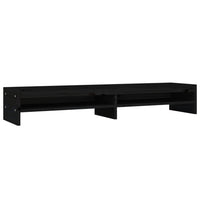 Supporto per Monitor Nero 100x24x16cm in Legno Massello di Pino cod mxl 61206