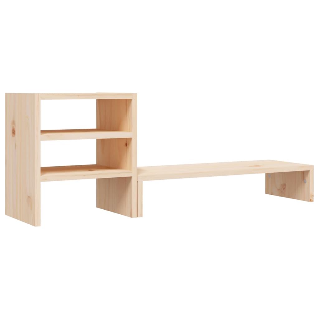 Supporto per Monitor 81x20x30 cm in Legno Massello di Pino 813994