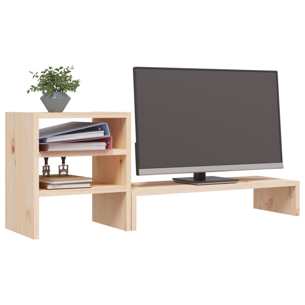 Supporto per Monitor 81x20x30 cm in Legno Massello di Pino cod mxl 64916