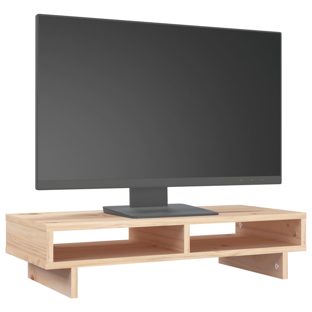 Supporto per Monitor 60x27x14 cm in Legno Massello di Pino 813999