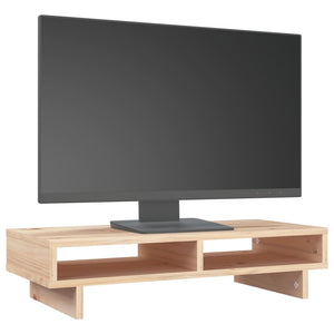 Supporto per Monitor 60x27x14 cm in Legno Massello di Pino 813999