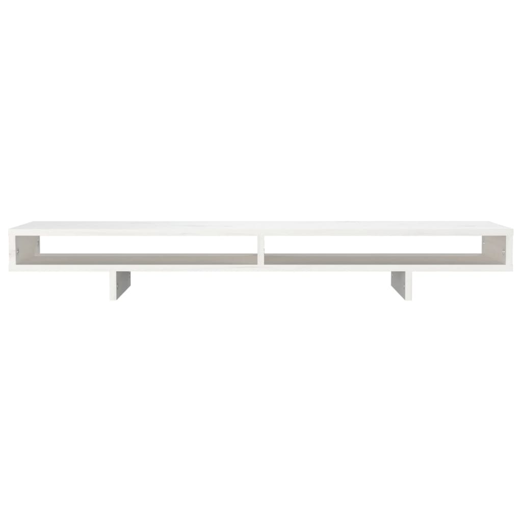 Supporto per Monitor Bianco 100x27x14 cm Legno Massello di Pino cod mxl 75304