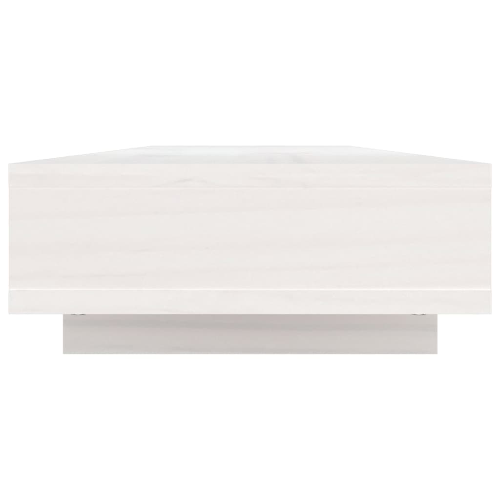 Supporto per Monitor Bianco 100x27x14 cm Legno Massello di Pino cod mxl 75304