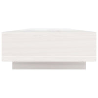 Supporto per Monitor Bianco 100x27x14 cm Legno Massello di Pino cod mxl 75304