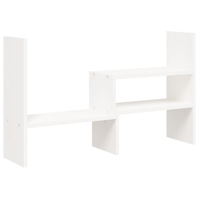 Supporto Monitor Bianco (39-72)x17x43 cm Legno Massello di Pino 814010