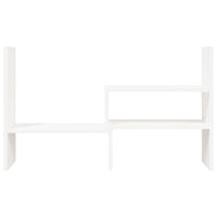 Supporto Monitor Bianco (39-72)x17x43 cm Legno Massello di Pino 814010