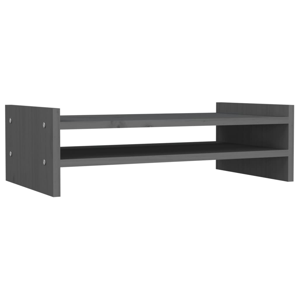 Supporto per Monitor Grigio 50x27x15 cm Legno Massello di Pino cod mxl 60882