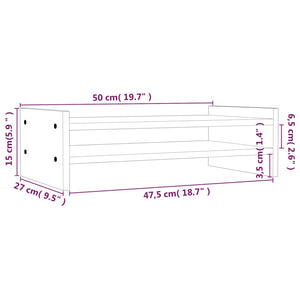 Supporto per Monitor Grigio 50x27x15 cm Legno Massello di Pino cod mxl 60882