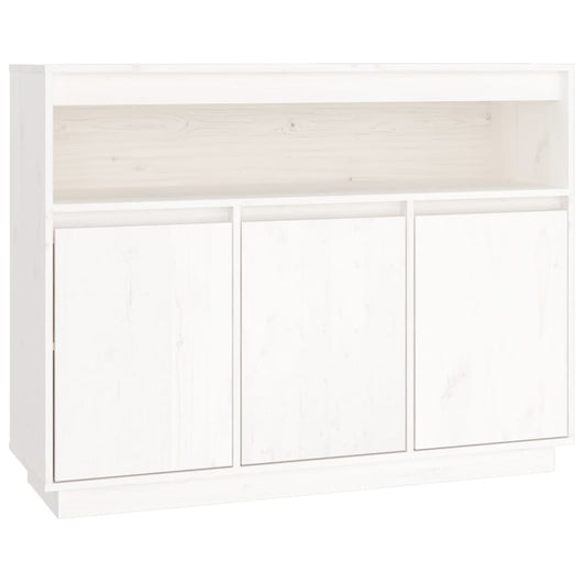 Credenza Bianca 104,5x34x80 cm in Legno Massello di Pino cod mxl 17820