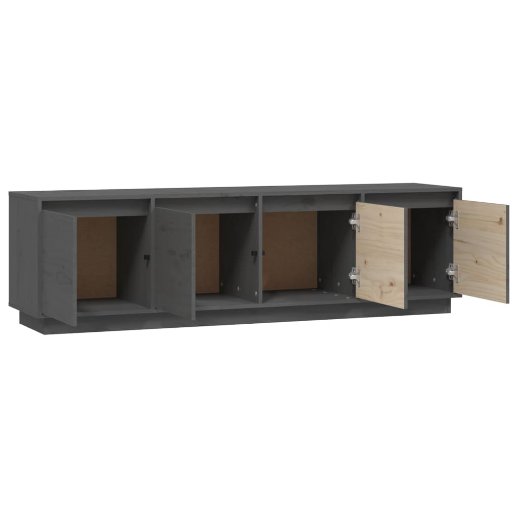 Mobile Porta TV Grigio 156x37x45 cm in Legno Massello di Pino cod mxl 15767