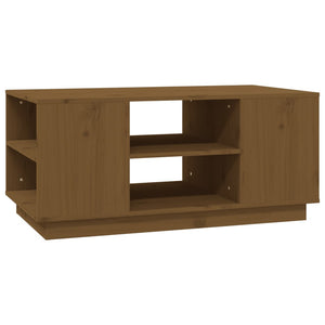 Tavolino da Salotto Miele 90x49x40,5 cm Legno Massello di Pino