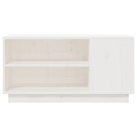 Mobile Porta TV Bianco 80x35x40,5 cm in Legno Massello di Pino cod mxl 26830