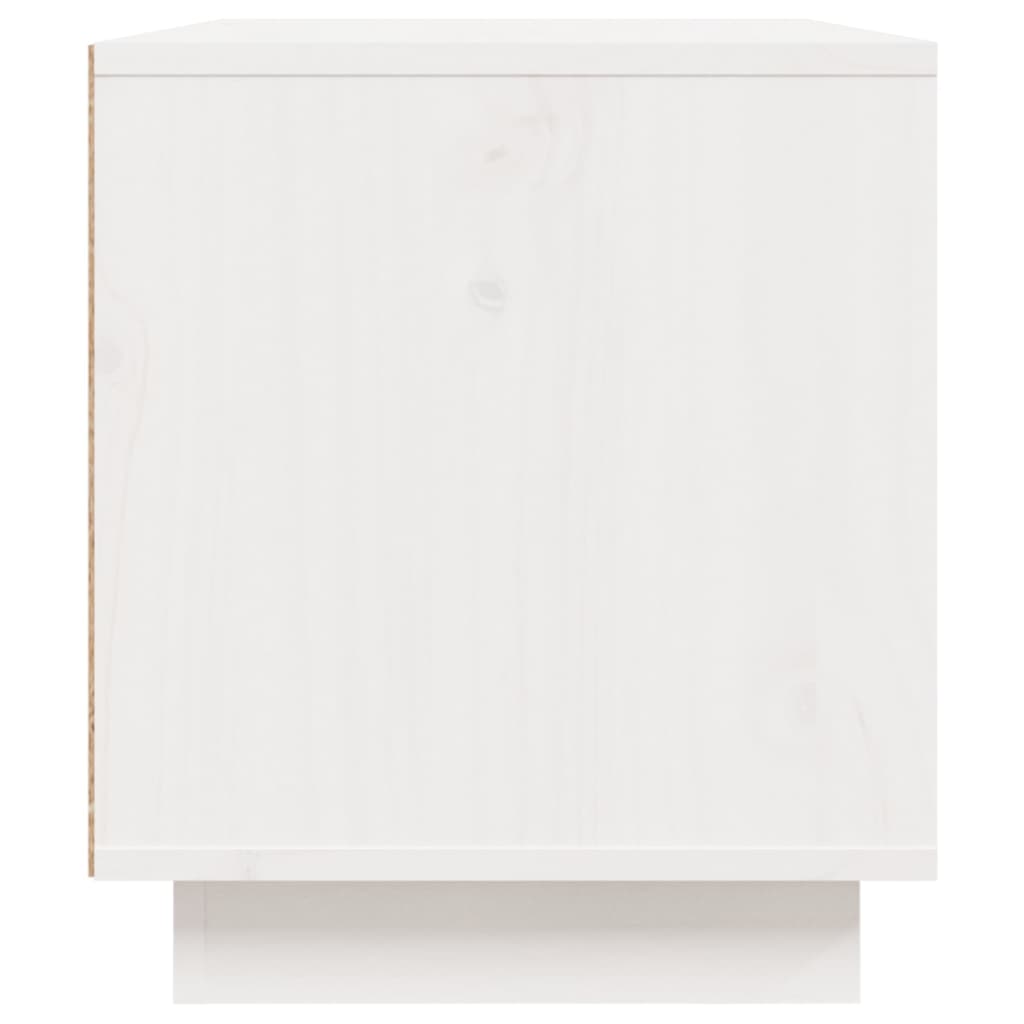 Mobile Porta TV Bianco 80x35x40,5 cm in Legno Massello di Pino cod mxl 26830