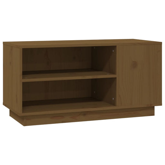 Mobile Porta TV Miele 80x35x40,5 cm in Legno Massello di Pino cod mxl 18253