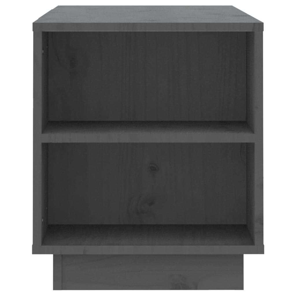 Mobile Porta TV Grigio 110x35x40,5 cm in Legno Massello di Pino cod mxl 26130