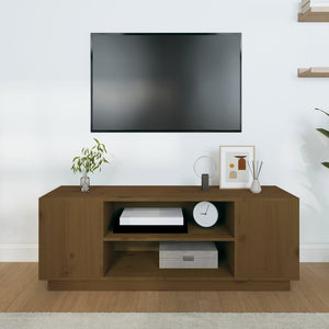 Mobile Porta TV Miele 110x35x40,5 cm in Legno Massello di Pino cod mxl 26129