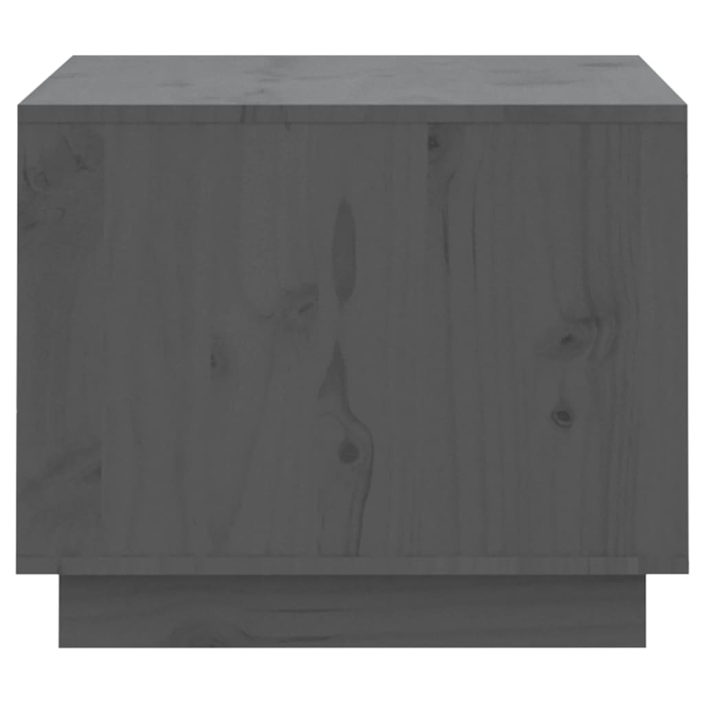 Tavolino da Salotto Grigio 120x50x40,5cm Legno Massello di Pino