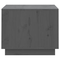 Tavolino da Salotto Grigio 120x50x40,5cm Legno Massello di Pino