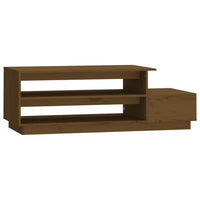 Tavolino da Salotto Miele 120x50x40,5 cm Legno Massello di Pino