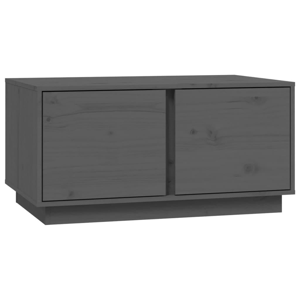 Tavolino da Salotto Grigio 80x50x40 cm Legno Massello di Pino cod mxl 26973