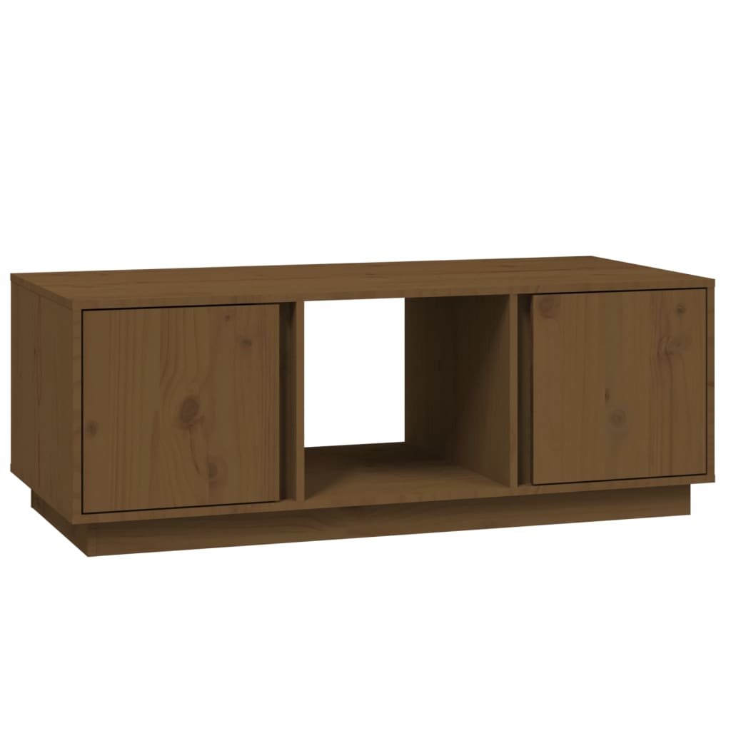 Tavolino da Salotto Miele 110x50x40 cm Legno Massello di Pino cod mxl 26096