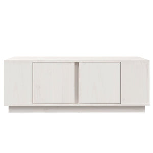 Tavolino da Salotto Bianco 110x50x40 cm Legno Massello di Pino cod mxl 27054