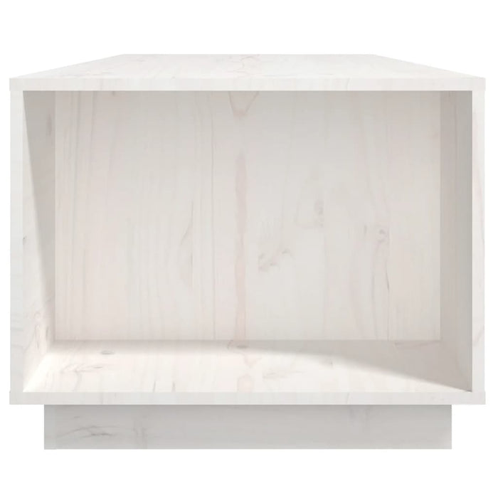 Tavolino da Salotto Bianco 110x50x40 cm Legno Massello di Pino cod mxl 27054