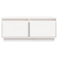 Tavolino da Salotto Bianco 80x50x35 cm Legno Massello di Pino