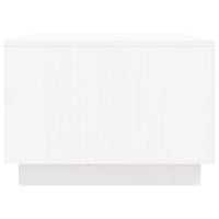 Tavolino da Salotto Bianco 80x50x35 cm Legno Massello di Pino cod 11235