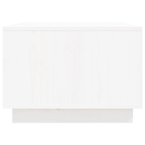 Tavolino da Salotto Bianco 80x50x35 cm Legno Massello di Pino cod 11235