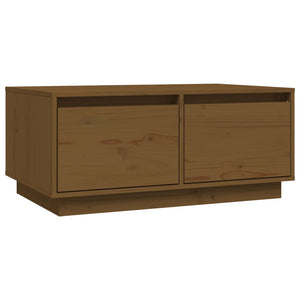 Tavolino da Salotto Miele 80x50x35 cm Legno Massello di Pino