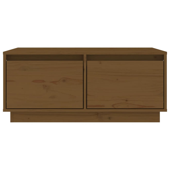 Tavolino da Salotto Miele 80x50x35 cm Legno Massello di Pino