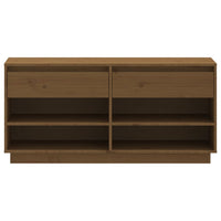 Scarpiera Miele 110x34x52 cm in Legno Massello di Pino cod 11341