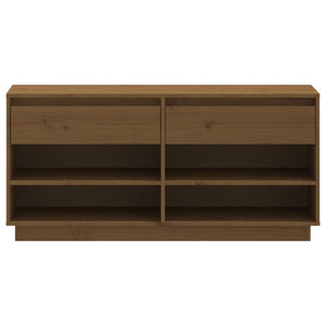 Scarpiera Miele 110x34x52 cm in Legno Massello di Pino cod 11341