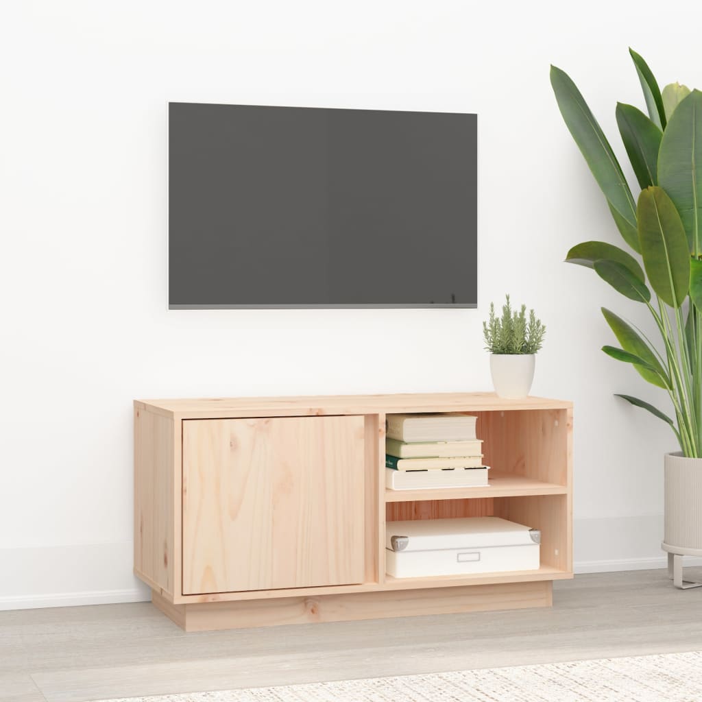 Mobile Porta TV 80x35x40,5 cm in Legno Massello di Pino cod mxl 27545