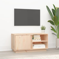 Mobile Porta TV 80x35x40,5 cm in Legno Massello di Pino cod mxl 27545