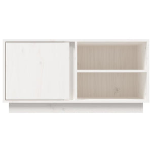 Mobile Porta TV Bianco 80x35x40,5 cm in Legno Massello di Pino cod mxl 15928