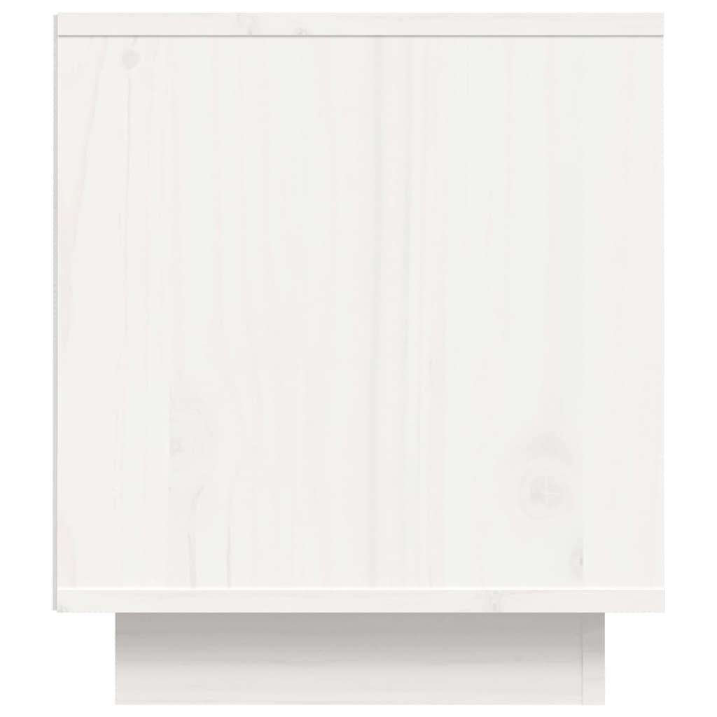 Mobile Porta TV Bianco 80x35x40,5 cm in Legno Massello di Pino cod mxl 15928