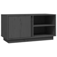 Mobile Porta TV Grigio 80x35x40,5 cm in Legno Massello di Pino cod mxl 7031