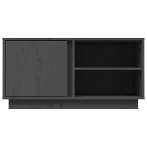 Mobile Porta TV Grigio 80x35x40,5 cm in Legno Massello di Pino cod mxl 7031