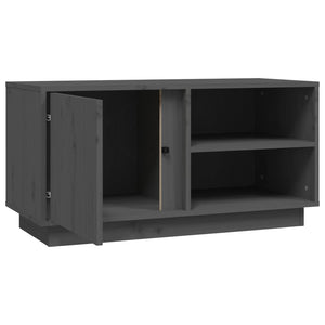 Mobile Porta TV Grigio 80x35x40,5 cm in Legno Massello di Pino cod mxl 7031