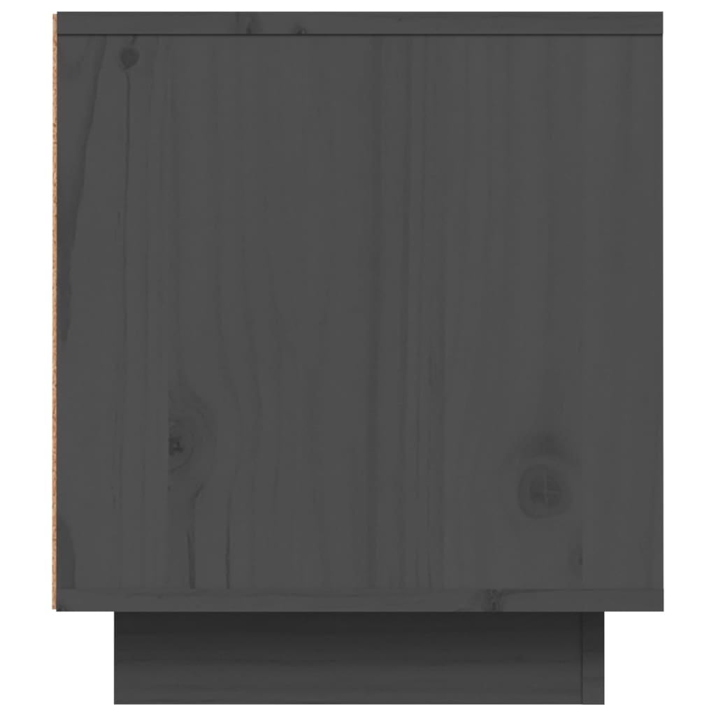 Mobile Porta TV Grigio 80x35x40,5 cm in Legno Massello di Pino cod mxl 7031