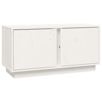 Mobile Porta TV Bianco 80x35x40,5 cm in Legno Massello di Pino cod mxl 26286