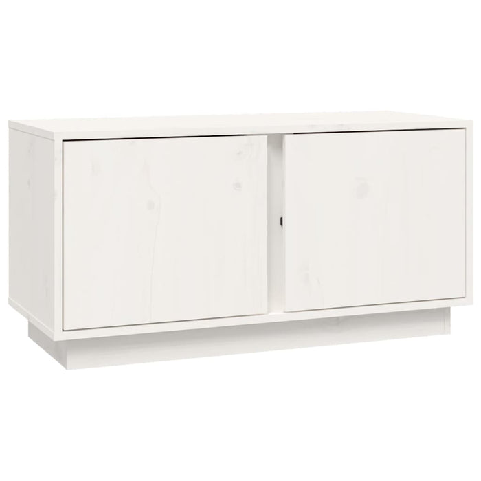 Mobile Porta TV Bianco 80x35x40,5 cm in Legno Massello di Pino cod mxl 26286