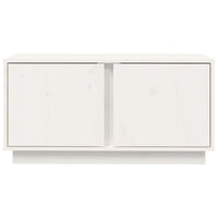 Mobile Porta TV Bianco 80x35x40,5 cm in Legno Massello di Pino cod mxl 26286